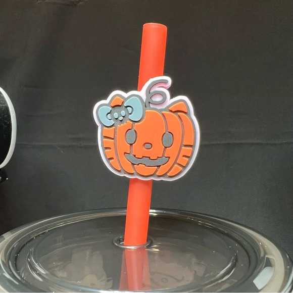 2024 Sanrio Hello Kitty Halloween Tumbler w/ Kitty Pumpkin Straw Topper - Picture 3 of 12